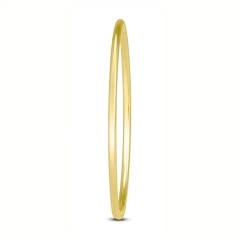 Landou Jewelry Sterling Silver Thin Domed Stackable 14K Yellow Gold Plated Finger Band Ring