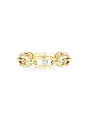 Landou Jewelry 18K Yellow Gold Plated Fake Diamond Women Ring