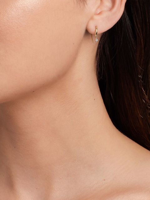 14K Yellow Gold & Cubic Zirconia Drop Earrings
