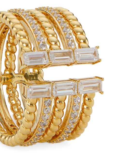 Veritas 18K Goldplated 925 Sterling Silver Cubic Zirconia Twist Ring