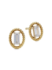 18k Goldplated Cubic Zirconia Stud Earrings