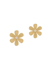 Daisy 14K Gold-Plated Cubic Zirconia Statement Studs Earrings