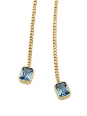 925 Sterling Silver 18K Gold Plated Cubic Zirconia Lariat Necklace