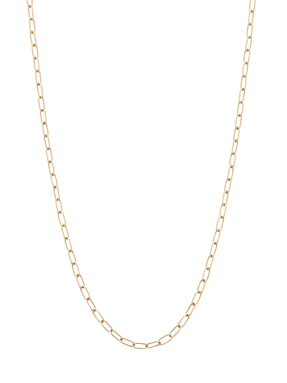 925 Sterling Silver 18K Yellow Goldplated Oval Link Chain Women Necklace