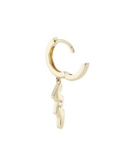 925 Sterling Silver 18K Yellow Gold Plated Cubic Zirconia Lightning Bolt Drop Earrings