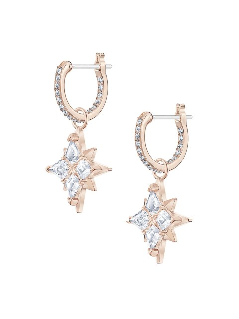 Symbolicn Rose Goldplated Crystal Star Charm Dangle Earrings