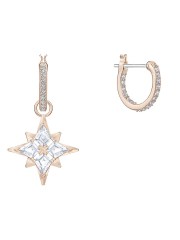Symbolicn Rose Goldplated Crystal Star Charm Dangle Earrings