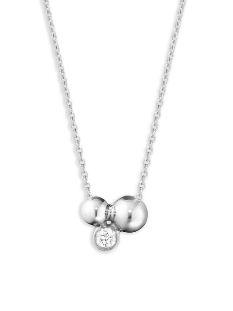 Sterling Silver or Brass Cubic Zirconia Pendant Necklace