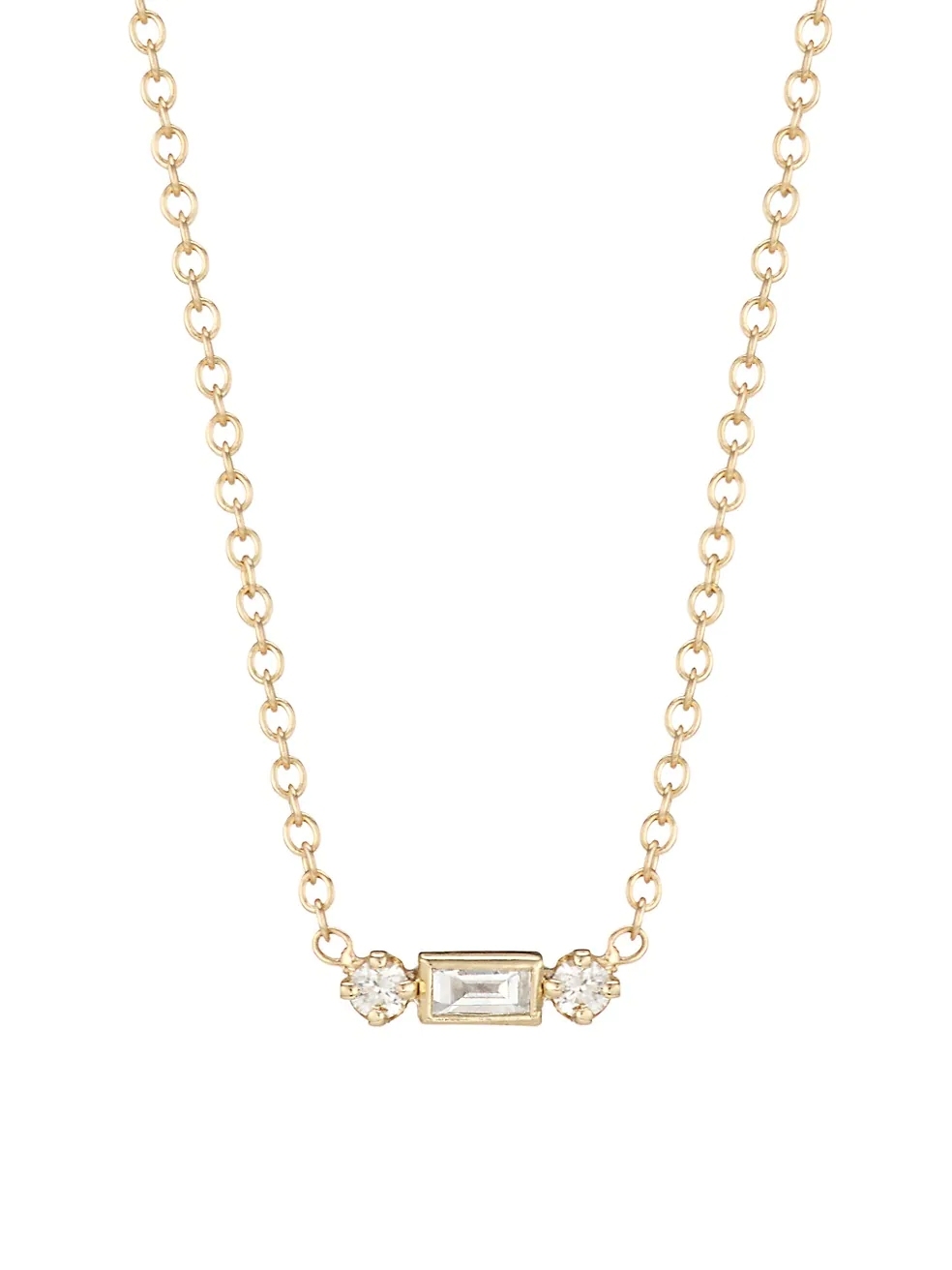 Baguette Diamond 14K Gold & Diamond Necklace