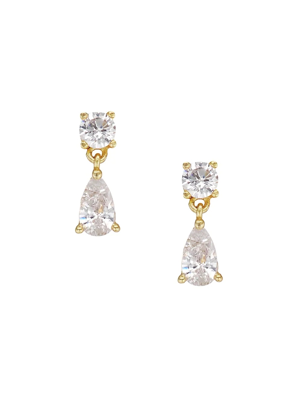 18K Gold Vermeil & Cubic Zirconia Baby Angelina Stud Earrings