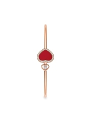 Happy Hearts 18K Rose Gold & Diamond Bangle