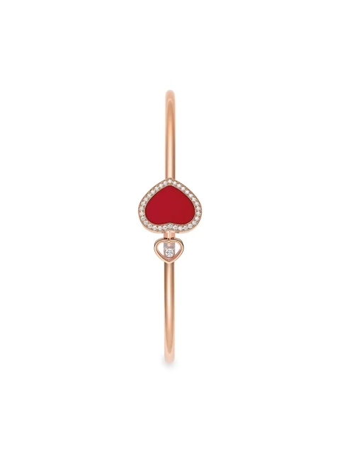 Happy Hearts 18K Rose Gold & Diamond Bangle