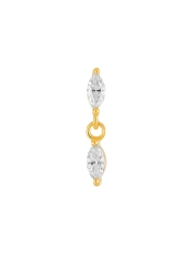 14K Gold & Diamond Marquise Dangle Stud Earrings