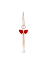 Happy Hearts Wings 18K Rose Gold & Diamond Bangle