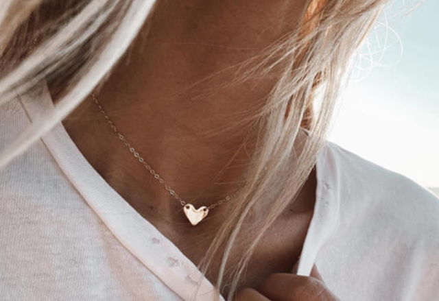 Silver Mini Heart Choker