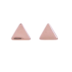 Landou Jewelry 14K Yellow Gold Triangle Stud Earrings