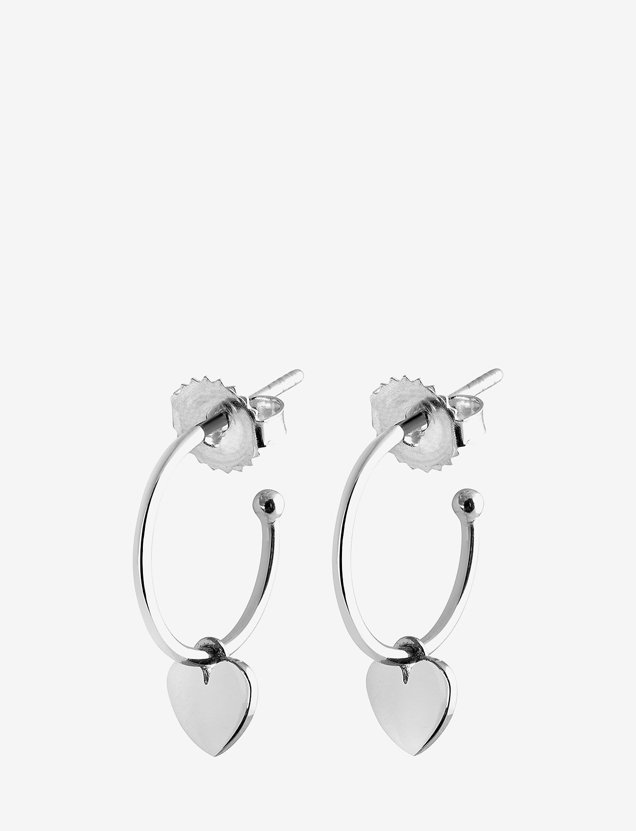 Mini Hoops Heart Earrings - Earrings Gold, 925 Sterling Silver Wholesale