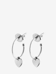 Mini Hoops Heart Earrings - Earrings Gold, 925 Sterling Silver Wholesale