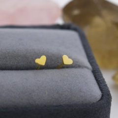 Tiny Heart Stud Earrings in Sterling Silver, Silver or Gold, Dainty Earrings, Extra Tiny, Stacking Earrings, Heart Earrings