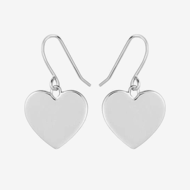 Landou Jewelry 925 Sterling Silver Small Love Tiny Heart Yellow Gold Drop Earrings