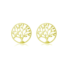 Landou Customized Jewelry Wholesale 925 Sterling Silver Tree of Life Earrings Australia Jewelry