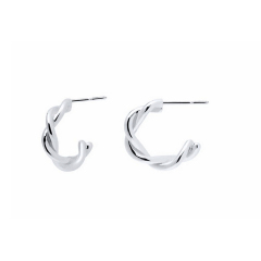 Fashion 18K Gold Plated Stud Earrings Simple Sterling Silver Vintage Earrings For Women