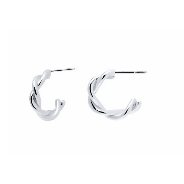 Fashion 18K Gold Plated Stud Earrings Simple Sterling Silver Vintage Earrings For Women