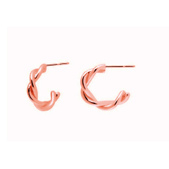 Fashion 18K Gold Plated Stud Earrings Simple Sterling Silver Vintage Earrings For Women