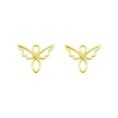 Landou Jeelry 925 Sterling Silver Angel Stud Earrings for Women