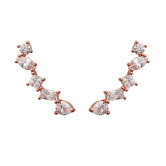 Landou Women Jewelry Fashion Sterling Silver Cubic Zirconia Stud Earrings