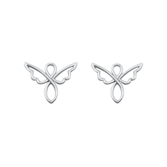 Landou Jeelry 925 Sterling Silver Angel Stud Earrings for Women