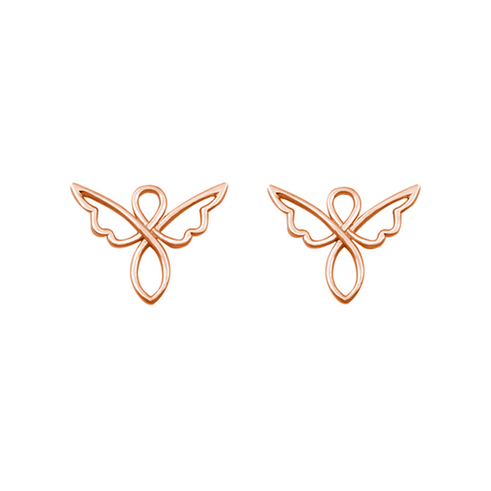 Landou Jeelry 925 Sterling Silver Angel Stud Earrings for Women
