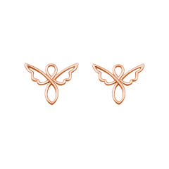 Landou Jeelry 925 Sterling Silver Angel Stud Earrings for Women