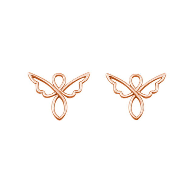 Landou Jeelry 925 Sterling Silver Angel Stud Earrings for Women