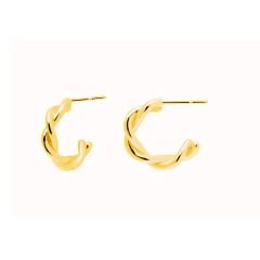 Fashion 18K Gold Plated Stud Earrings Simple Sterling Silver Vintage Earrings For Women