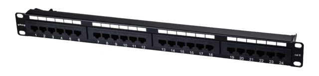 Unshielded Copper Cable Distribution Frame Cat6A/Cat.6/Cat.5e  19”1U 24x RJ45 UTP