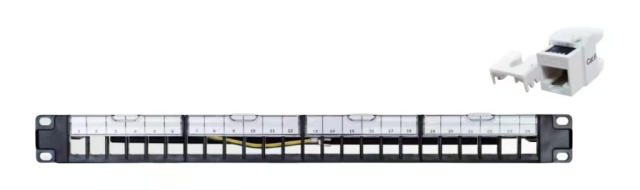 Unshielded Copper Cable Distribution Frame 19”1U 24x Keystone