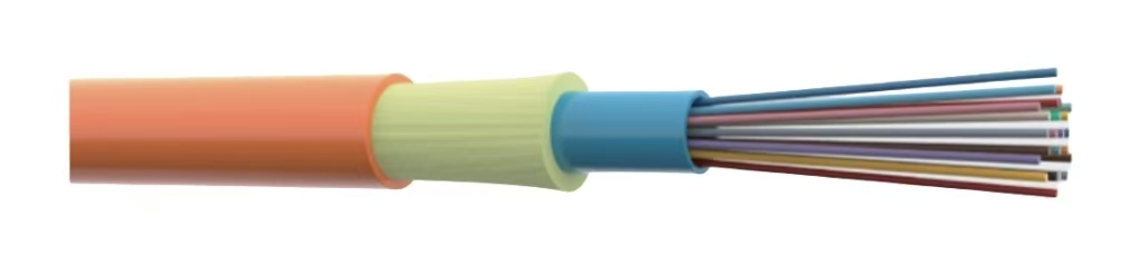 Indoor Tightly Wrapped Fibre Optic Cables GDX201，FRNC/LSOH 02F~24F
