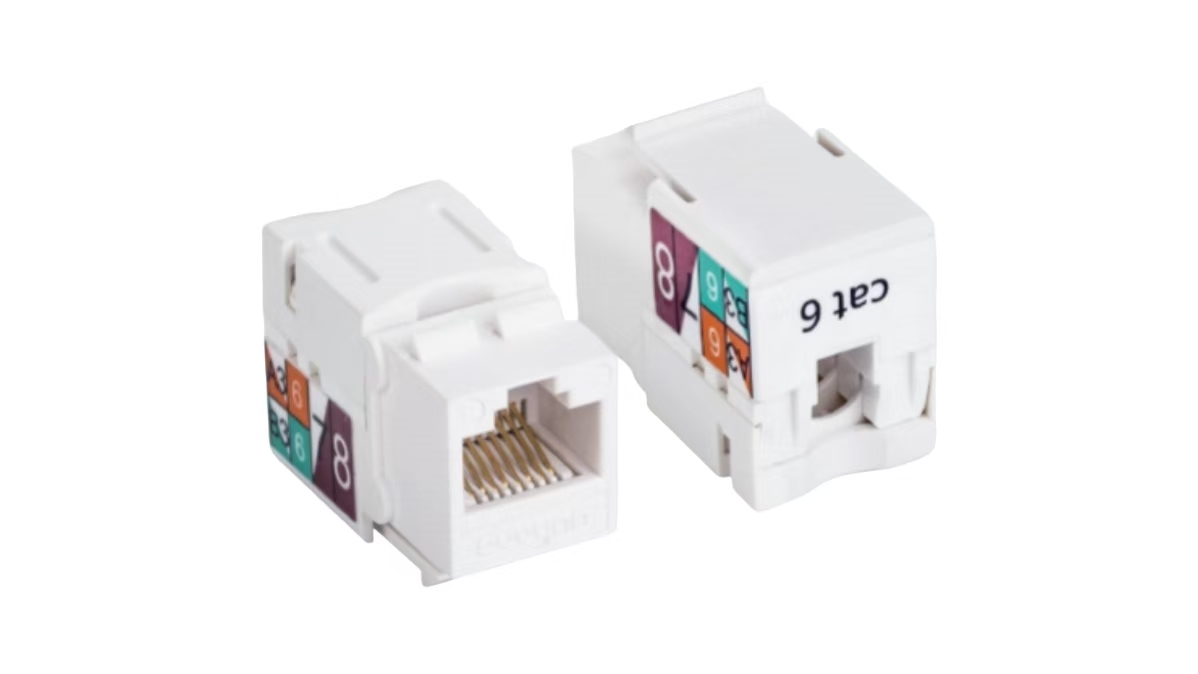Unshielded Module Cat.6/Cat.5e Keystone 90° RJ45