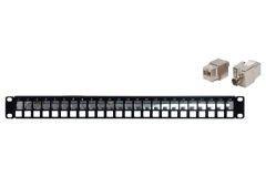 Shielded Copper Cable Distribution Frame 19”1U 24x Keystone