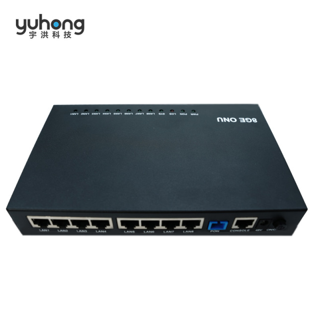 Iron Shell 8GE GPON Terminal ONU (Eight Network Port Data Type ONU)--GPU080-8GL-PSE