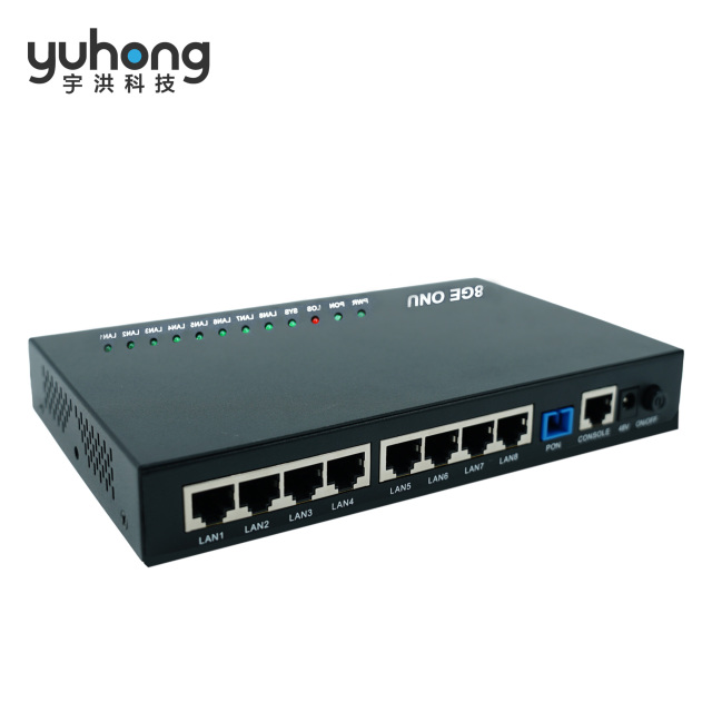 Iron Shell 8GE GPON Terminal ONU (Eight Network Port Data Type ONU)--GPU080-8GL-PSE
