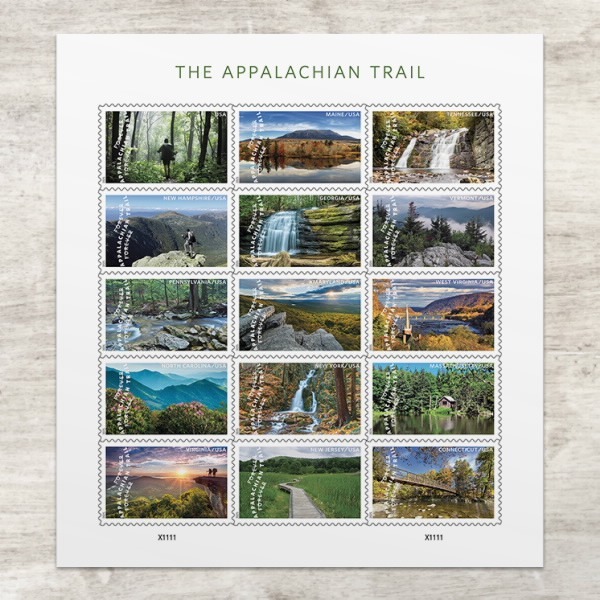The Appalachian Trail Stamps, Sheet of 15