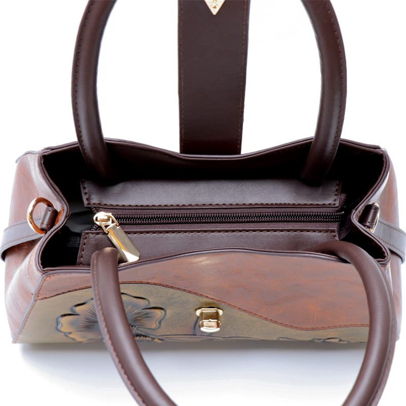 New Arrival Bohemian Floral Embossed Crossbody Bag Handcrafted Feel PU Leather Timeless Design For All Seasons