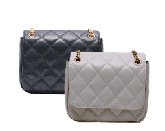 Classic Quilted Flap Shoulder Bag Top Grain Leather Gold Chain Timeless Silhouette Custom Color