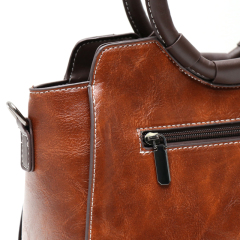 Bohemian Fashion Crossbody Bag Vintage Textured PU Leather Structured Silhouette