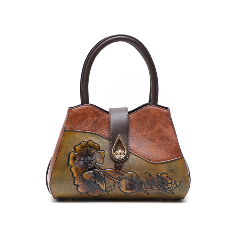 New Arrival Bohemian Floral Embossed Crossbody Bag Handcrafted Feel PU Leather Timeless Design For All Seasons