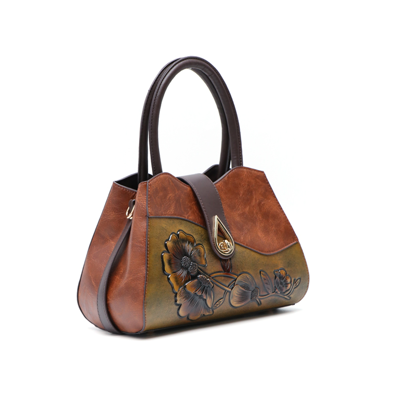 New Arrival Bohemian Floral Embossed Crossbody Bag Handcrafted Feel PU Leather Timeless Design For All Seasons