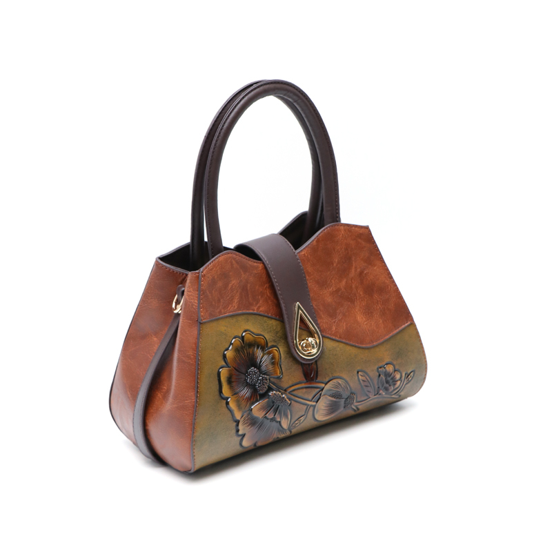 New Arrival Bohemian Floral Embossed Crossbody Bag Handcrafted Feel PU Leather Timeless Design For All Seasons