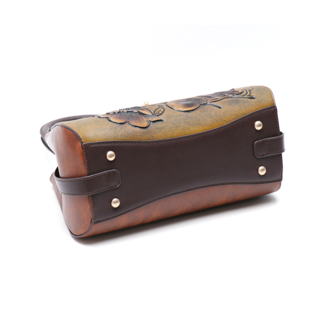 New Arrival Bohemian Floral Embossed Crossbody Bag Handcrafted Feel PU Leather Timeless Design For All Seasons